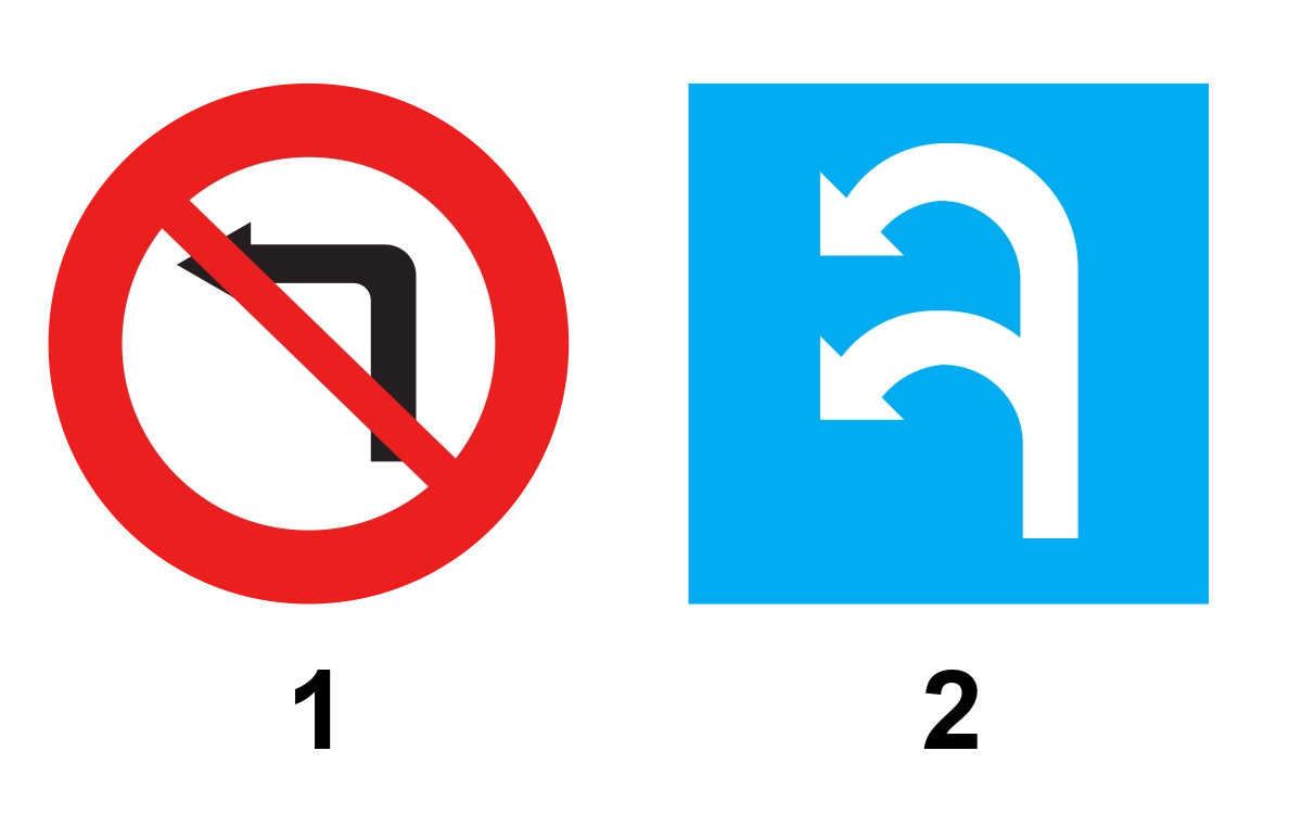 Biển nào cho phép xe rẽ trái?