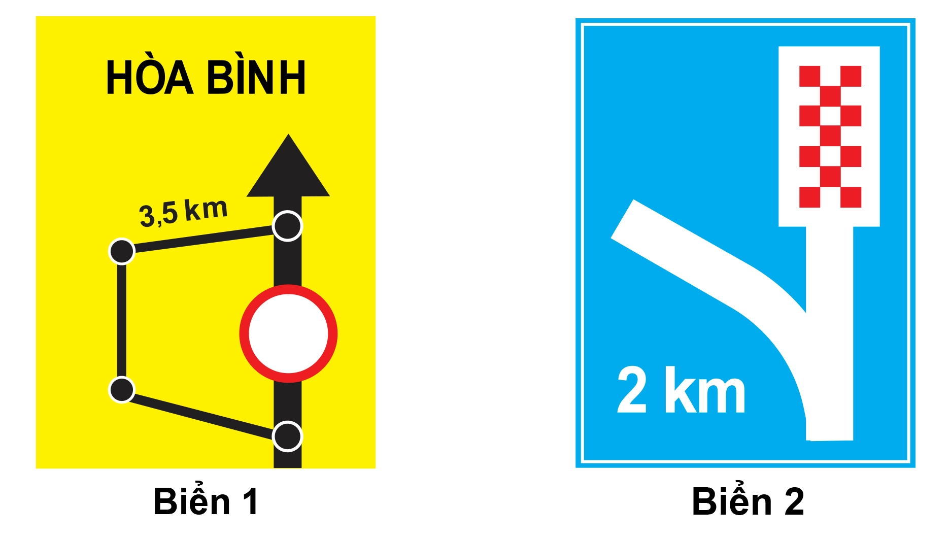Biển nào chỉ dẫn cho người tham gia giao thông biết vị trí và khoảng cách có làn đường cứu nạn hay làn thoát…