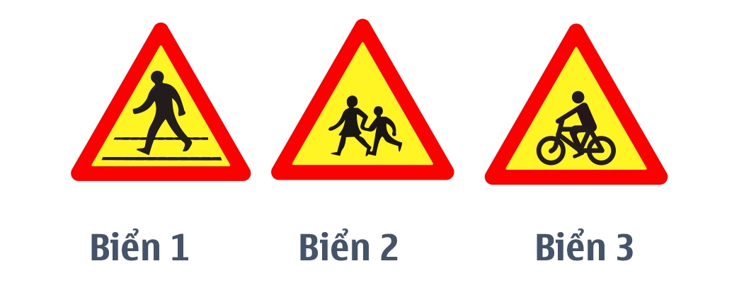 Biển nào báo hiệu gần đến đoạn đường thường có trẻ em đi ngang qua?