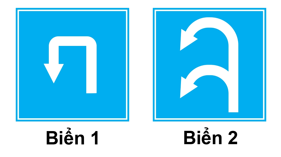 Biển nào cho phép quay đầu xe?