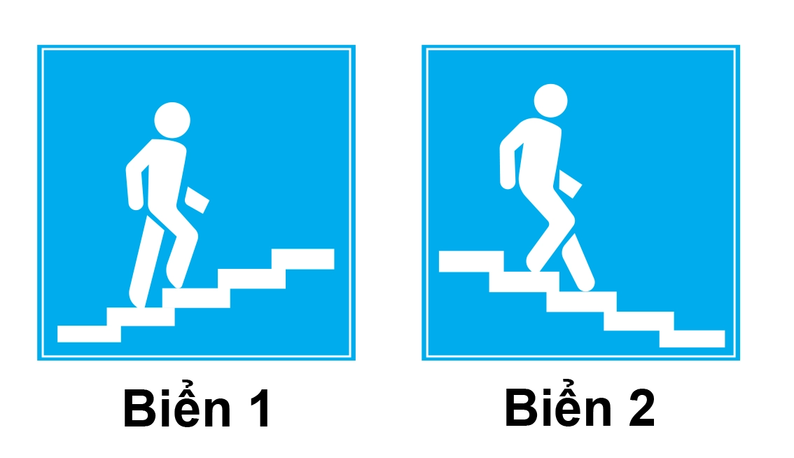 Biển nào chỉ dẫn cho người đi bộ sử dụng cầu vượt qua đường?