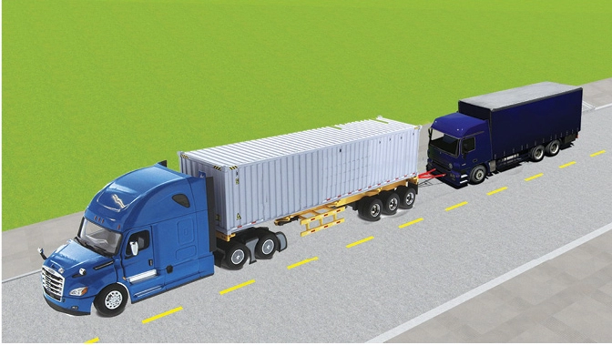 Xe kéo nhau trong trường hợp này đúng quy định không?
