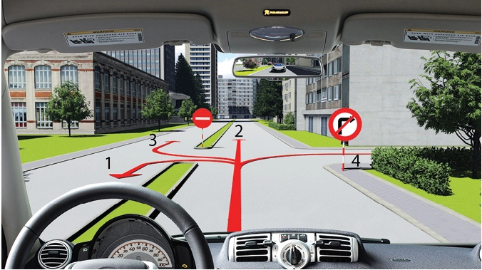 Người lái xe điều khiển xe chạy theo hướng nào là đúng quy tắc giao thông?