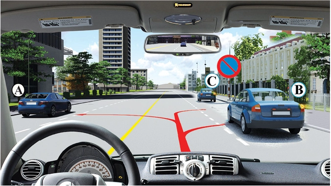 Người lái xe dừng tại vị trí nào là đúng quy tắc giao thông?