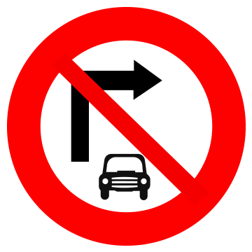 P.103b - Cấm xe ôtô rẽ phải